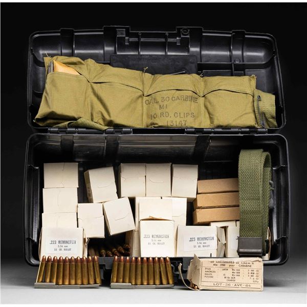 LOT OF 223 REM/30 CARBINE AMMO.
