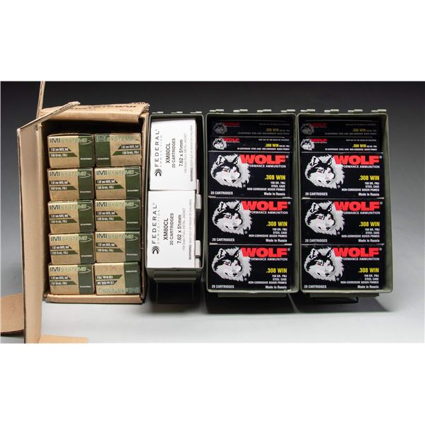 1,480 ROUNDS OF 308 WIN. & 7.62 NATO BALL AMMO.