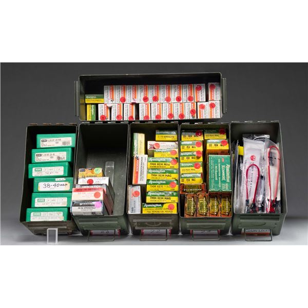 AMERICAN RIFLE AMMO, RELOADING DIES AND GUN LOCKS.