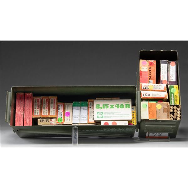 EUROPEAN RIFLE AMMO - MOSTLY RIMMED CALIBERS.