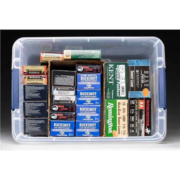 22 BOXES OF 12 GAUGE, 2 3/4" SHOTGUN AMMO.