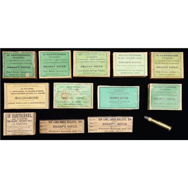 SPECTACULAR ASSORTMENT OF VINTAGE SHARPS AMMO.