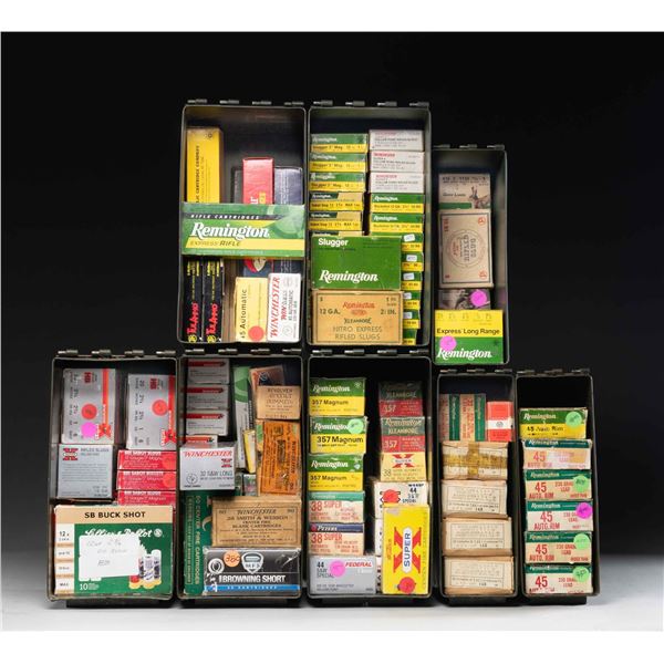 LARGE GROUP OF AMMO - MOSTLY HANDGUN & SHOTGUN.