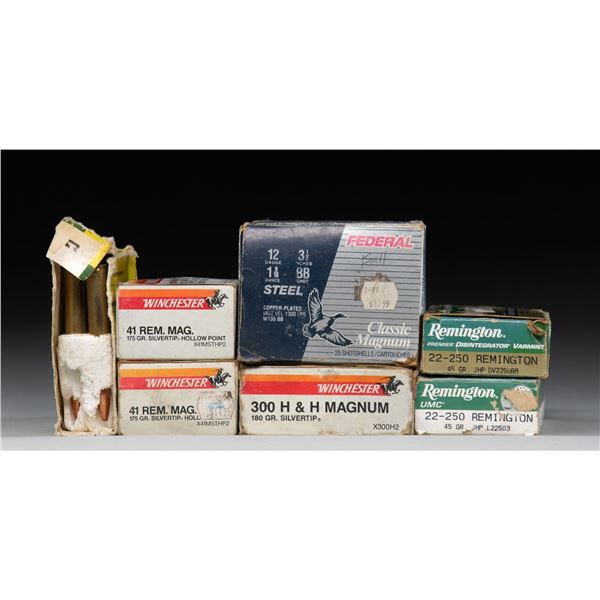 7 BOXES OF MISC. AMMO.