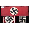 Image 1 : WWII GERMAN FLAG AND TAPESTRY PORTIONS.