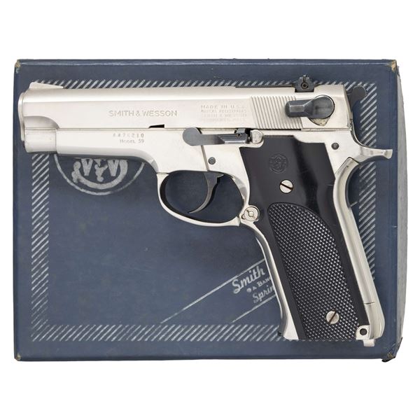 SMITH & WESSON MODEL 59 SEMI AUTO PISTOL.