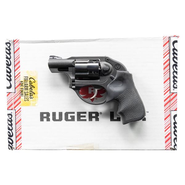 9MM RUGER LCR DAO REVOLVER WITH MATCHING BOX.
