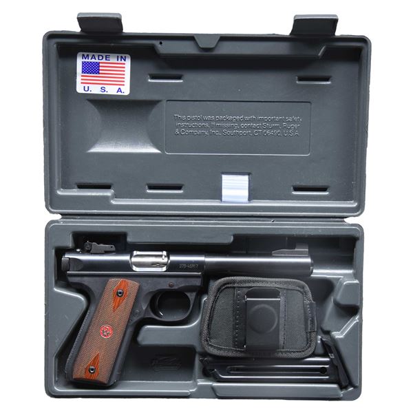 CASED RUGER 22/45 MK III TARGET SEMI-AUTO PISTOL.