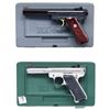 Image 1 : 2 RUGER MARK III SEMI AUTO PISTOLS WITH MATCHING