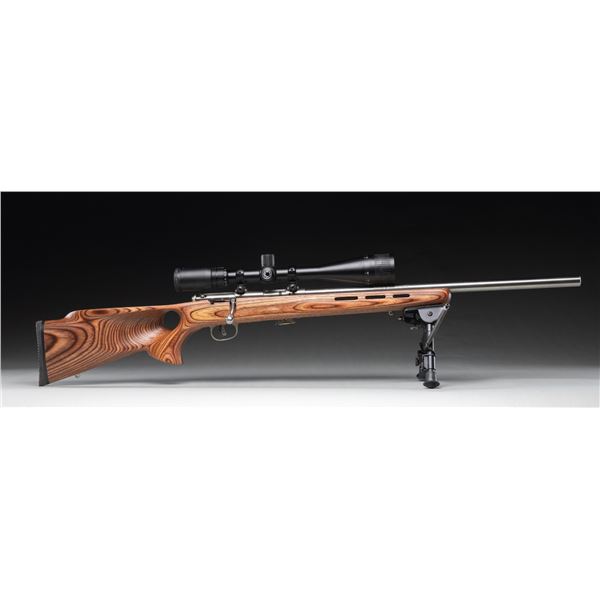 STAINLESS SAVAGE MARK II BOLT ACTION RIFLE.