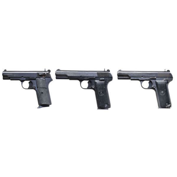 3 ZASTAVA SEMI AUTO PISTOLS.