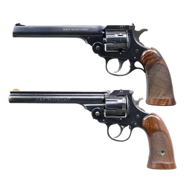 LOT OF TWO H&R DA REVOLVERS.