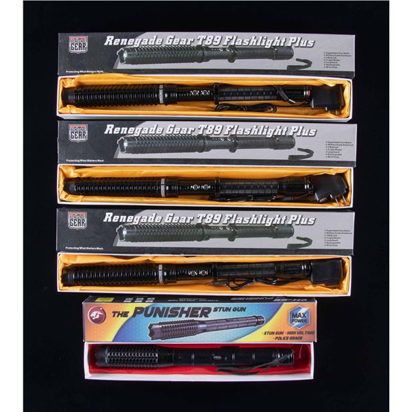 LOT OF 4 STUN GUNS.