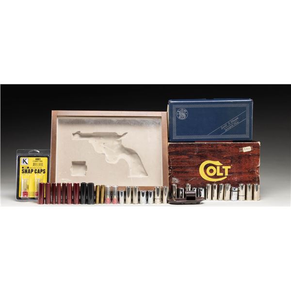 LOT OF 2 PISTOLS BOXES & 1 DISPLAY CASE.