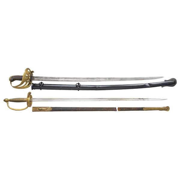 2 CIVIL WAR ERA US SWORDS.