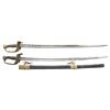 Image 1 : 2 US M1850 FOOT OFFICER'S SWORDS.