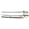 Image 2 : 2 US M1850 FOOT OFFICER'S SWORDS.