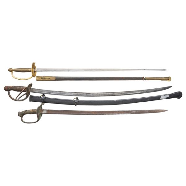 3 UNITED STATES CIVIL WAR SWORDS.
