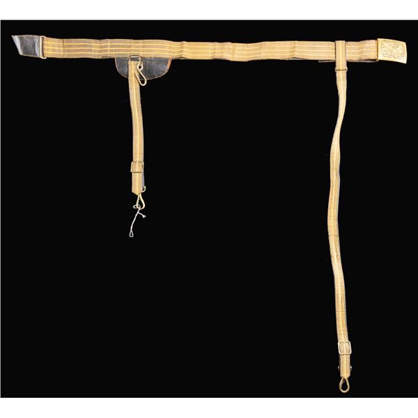 US INDIAN WAR PERIOD CAVALRY OFFICER BELT.