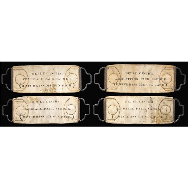 4 UNITED STATES CAVALRY HOTCHKISS BELLY CINCHES.