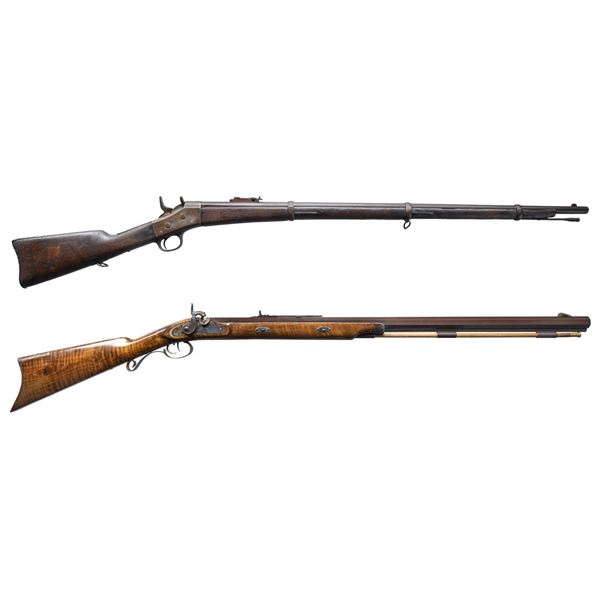 REMINGTON ROLLING BLOCK & PEDERSOLI HAWKEN RIFLES.