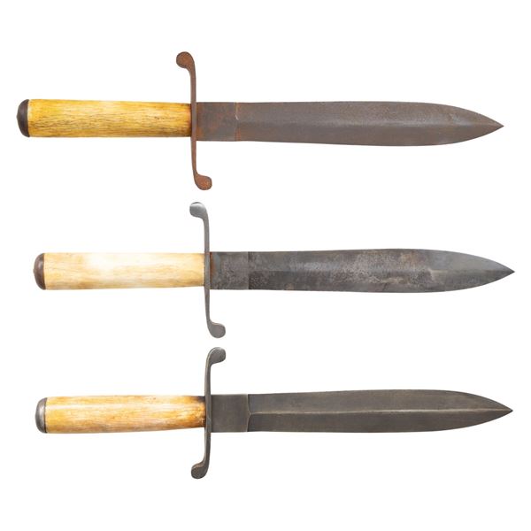 GROUP OF 3 REPRODUCTION CONFEDERATE-STYLE BOWIE