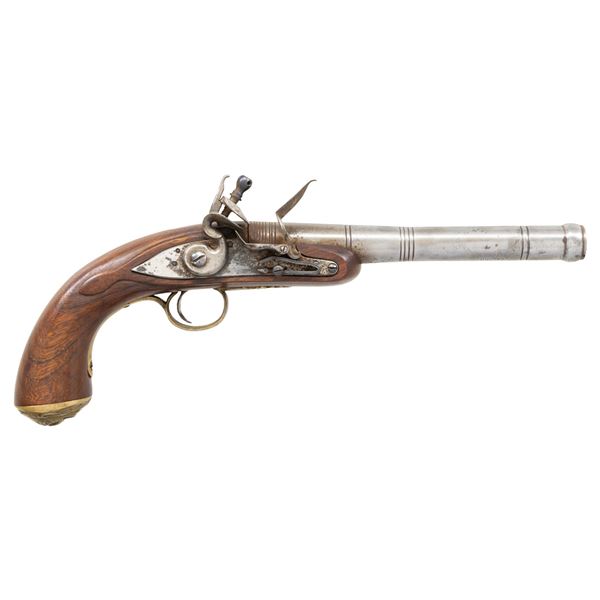 ITALIAN PEDERSOLI QUEEN ANNE'S FLINTLOCK PISTOL.