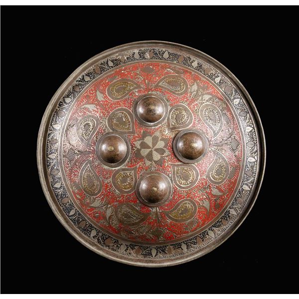 SMALL 18TH CENTURY INDO PERSIAN ARM SHIELD.