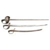 Image 1 : 1 US PATTON SABER AND 2 FOREIGN SWORDS.