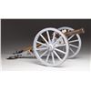 Image 1 : MINIATURE BRASS CANNON WITH CARRIAGE.