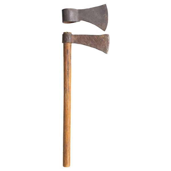 TWO VINTAGE FORGED "TOMAHAWKS".