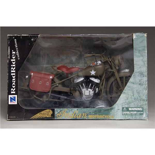 NEWRAY INDIAN US ARMY 1/6 SCALE MOTORCYCLE.