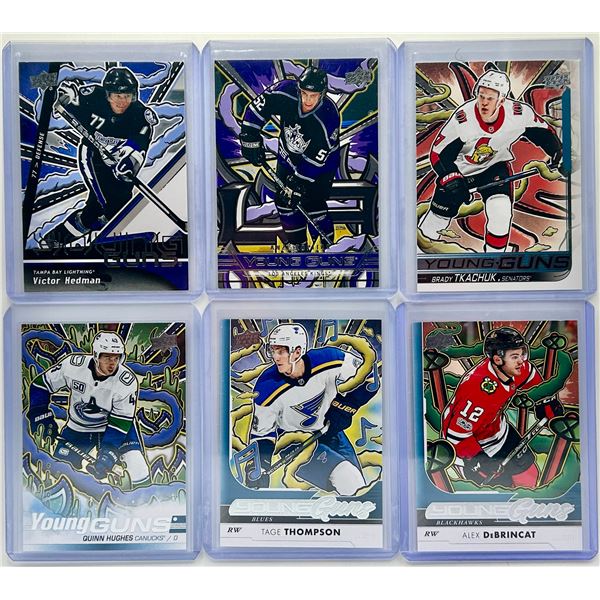 6 Card Young Guns Renewed Lot - See Description