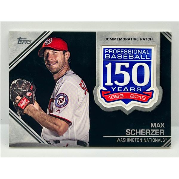 2019 Topps Max Scherzer - Commemorative Patch