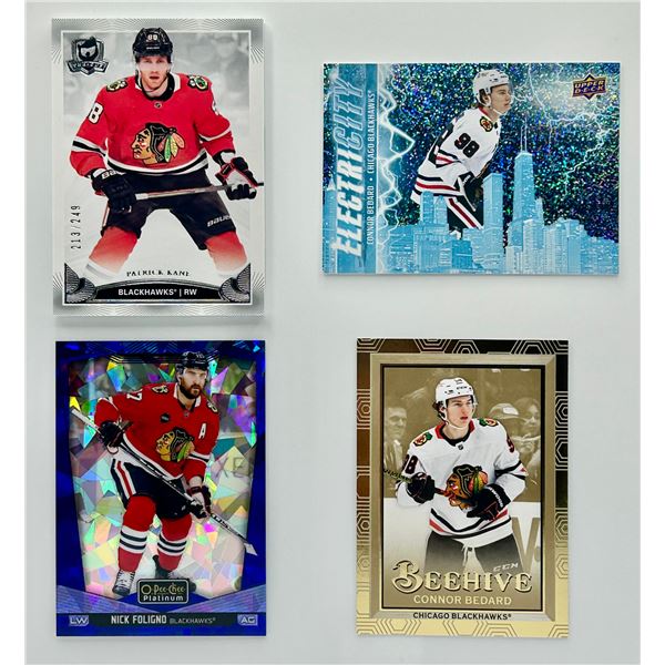 4 Card Blackhawks Hockey Lot - See Description