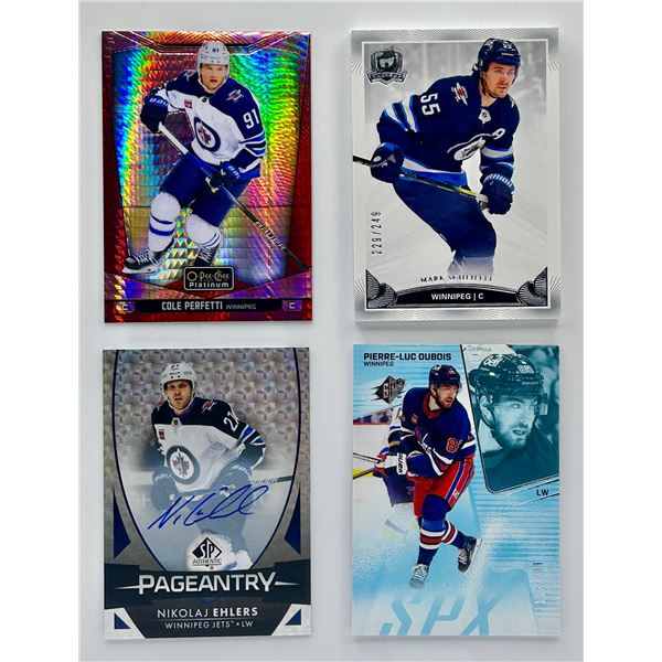 4 Card Jets Hockey Lot - See Description