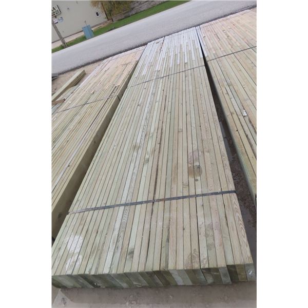 (10) Treated 3-Ply Pole Shed Poles 18 Feet 