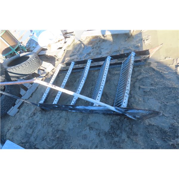 5 Step Steel Stairs with Hand Rail