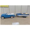 Image 1 : Late 60s/Early 70s Tonka Metal Jeep Jeepster with Plastic Boat 