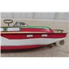 Image 10 : J Chein USA Tin Litho Wind Up Cabin Cruiser Boat, Believe to 