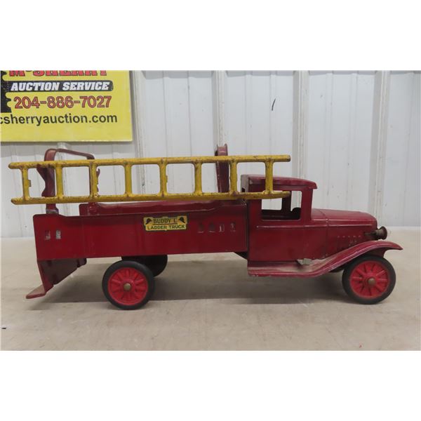 1930s Buddy L Ladder Truck Pressed Metal, Were Made from 1920s-