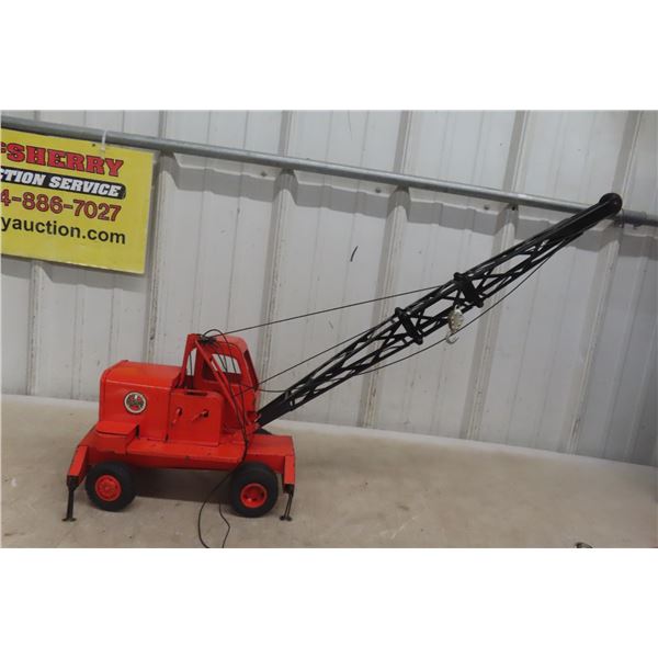 1950s Model Unit Crane Pressed Metal (Machine) 12'' Long (Crane)