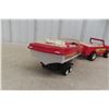 Image 13 : 1970s Tonka Metal Jeepster with Plastic Boat and Trailer 