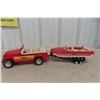 Image 1 : 1970s Tonka Metal Jeepster with Plastic Boat and Trailer 