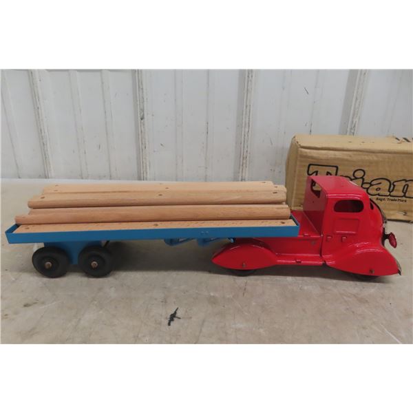 Tri-ang Toys Truck Trailer Pressed Metal with Box. Made 