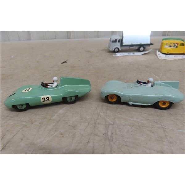 2 Dinky Race Cars: #236 Connaught 3 1/4'' , #238 Jaguar 