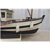 Image 12 : Vintage Wood Sculptured Fishing Boat Display 31'' 