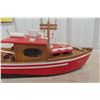 Image 13 : Wood Boat Model Display 21'' Long 