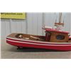 Image 14 : Wood Boat Model Display 21'' Long 