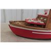Image 2 : Wood Boat Model Display 21'' Long 